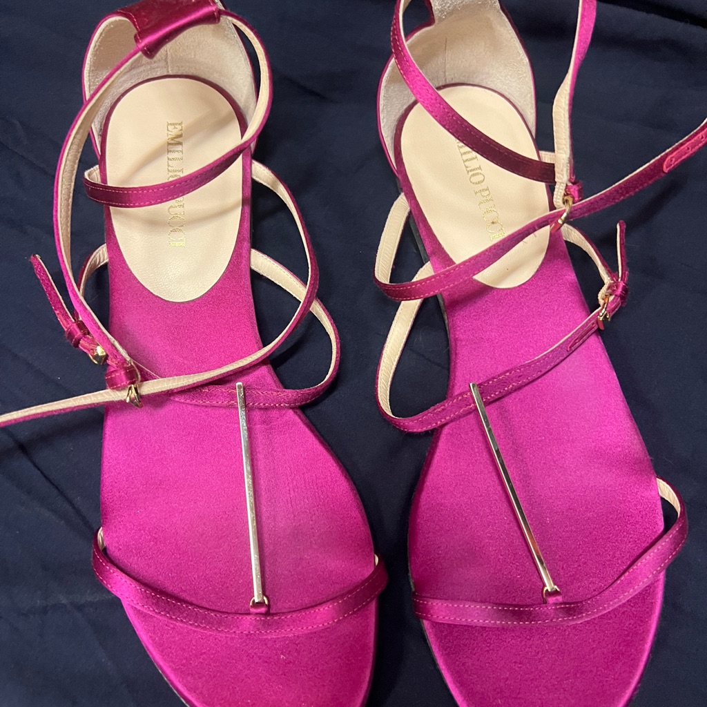 Emilio Pucci Satin Dress Flats